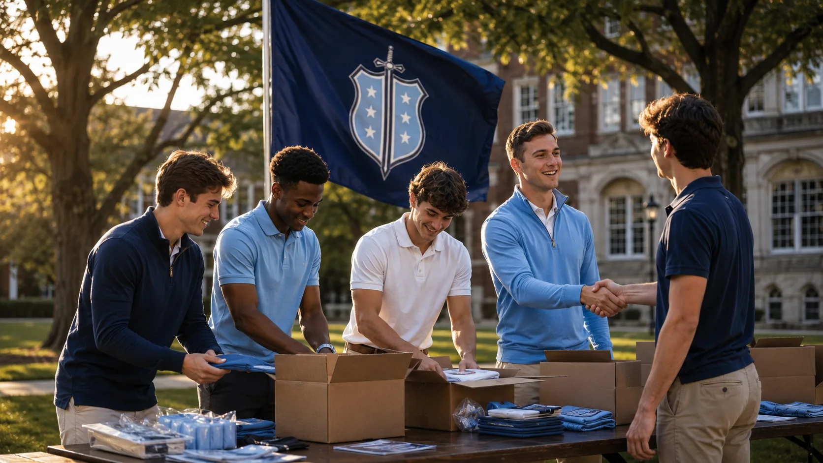 A second view of the Phi Delta Theta chaplain platform